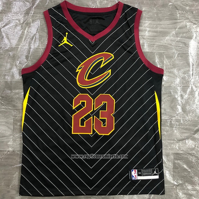 Camiseta Cleveland Cavaliers LeBron James #23 Statement 2020-21 Negro